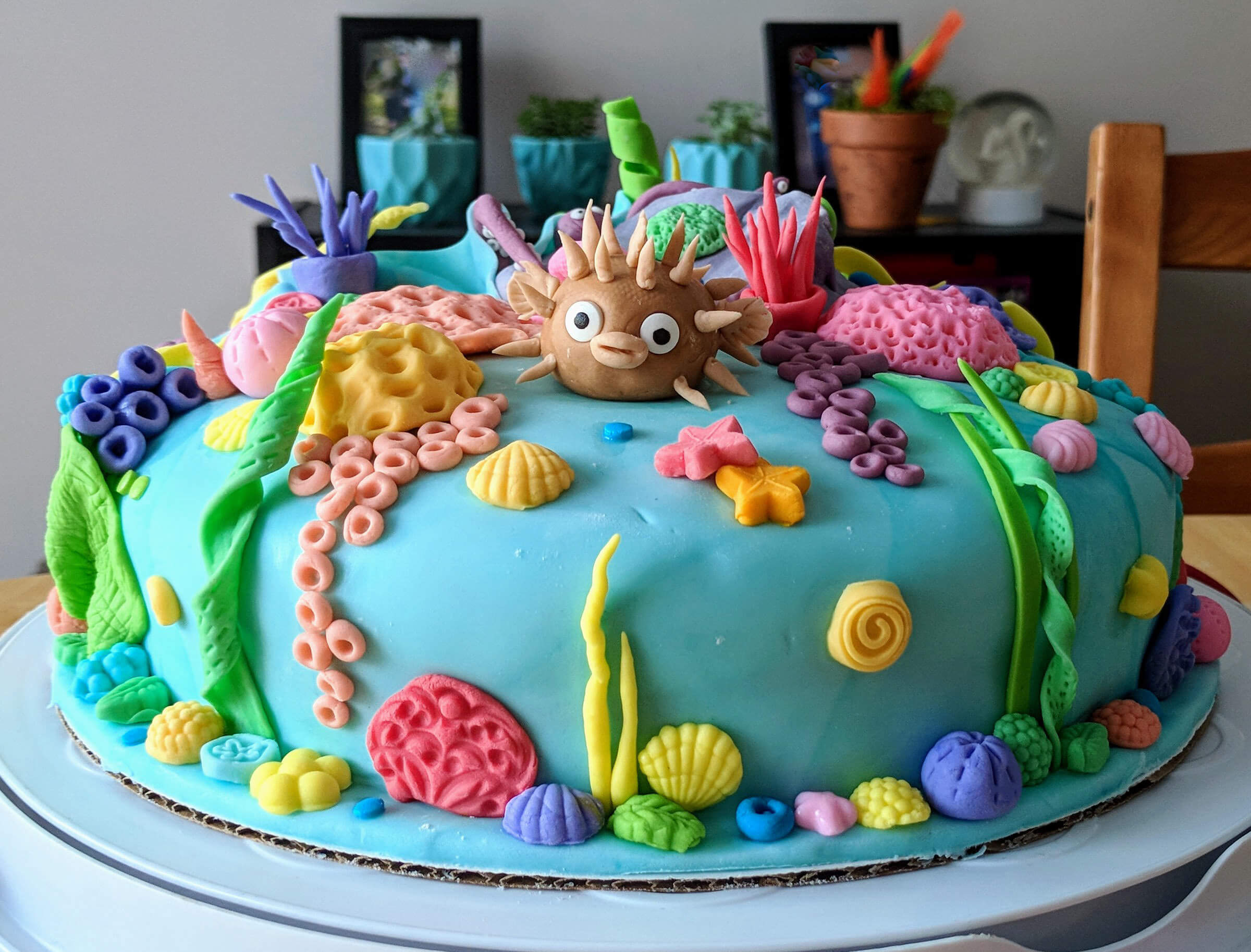 Homemade Coral reef cake